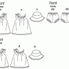 McCall's 6058 OOP Sewing Pattern to MAKE Reversible Hat Dress Panties 6-12 mths - Image 2