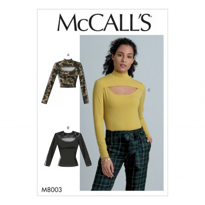 McCall's 8003 Sewing Pattern to MAKE Easy Close Fitting Tops or Pullover