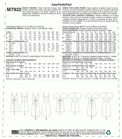 McCall's 7922 Sewing Pattern to MAKE Misses' Dresses with Twisted Front Detail - Image 2