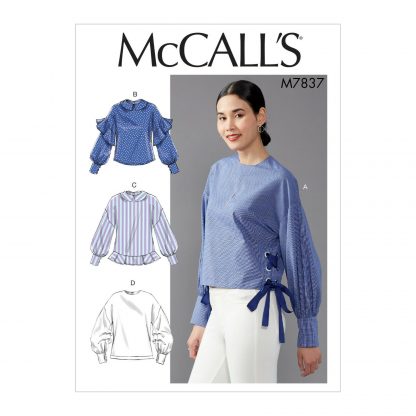 McCall's 7837 Sewing Pattern to MAKE Easy Loose Fitting Top with Drop Shoulder