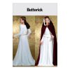 Butterick 4377 Sewing Pattern to MAKE Period Costume Gown w/Shaped Bodice & Cape