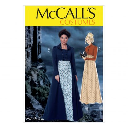 McCall's 7493 Sewing Pattern to MAKE Gothic Regency Jane Austen Coat & Dress