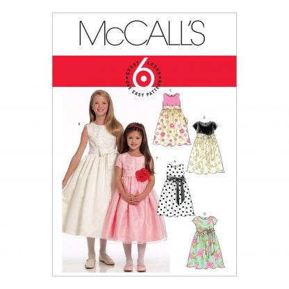 McCall's 5795 Sewing Pattern to MAKE Girls' Dirndl Dresses & Sash suit Wedding