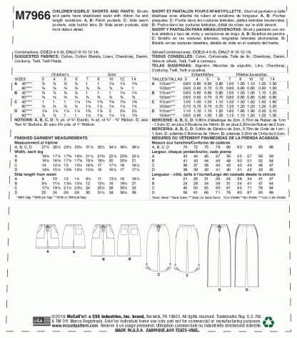 McCall's 7966 Sewing Pattern to MAKE Shorts & Trousers - Beginner Learn to Sew - Image 2