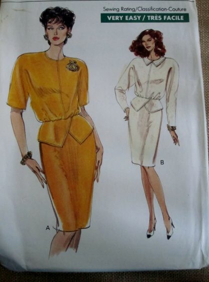 Vogue 7713 OOP Sewing Pattern to MAKE Very Easy Misses Dress Sz 12-16