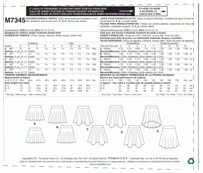 McCall's 7345 Easy Sewing Pattern to MAKE Girls' Skirts - Beginners Learn to Sew - Image 3