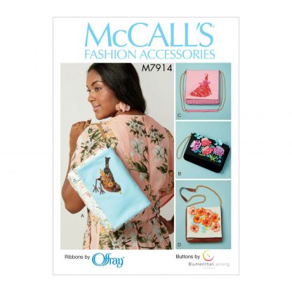 McCall's 7914 Sewing Pattern to MAKE Four Lined Bags with Contrast Flap Detail