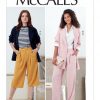 McCall's 7876 Sewing Pattern to MAKE Jacket & Trousers with Length Variations