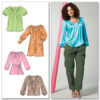 McCall's 6470 Easy Very Loose-Fitting Pullover Tops Lg-XLg-XXLg